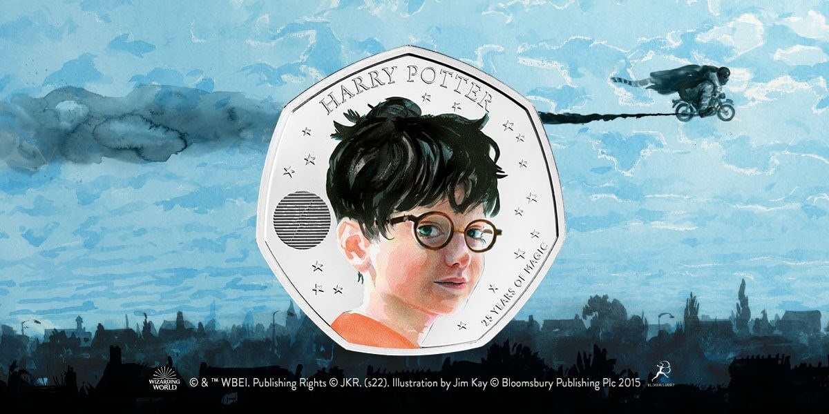 (W185.50.P.2022.UK22HPSP) UK 50 Pence Harry Potter 2022 - Proof Ag (blog illustration) (zoom)