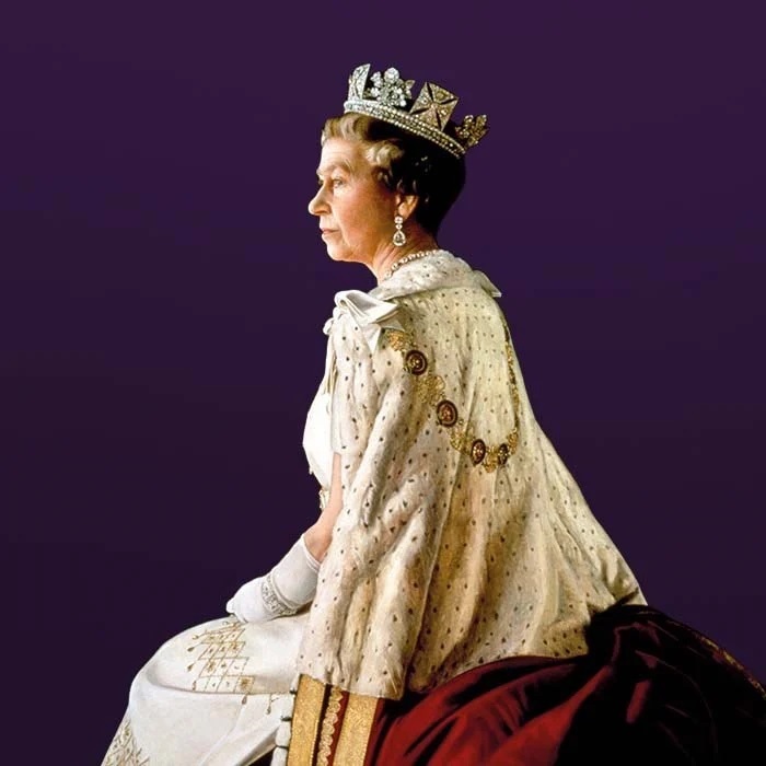 (W185.50.P.2022.UK22Q50PT) UK 50 Pence Her Majesty Queen Elizabeth II 2022 - Proof platinum (blog illustration) (zoom)