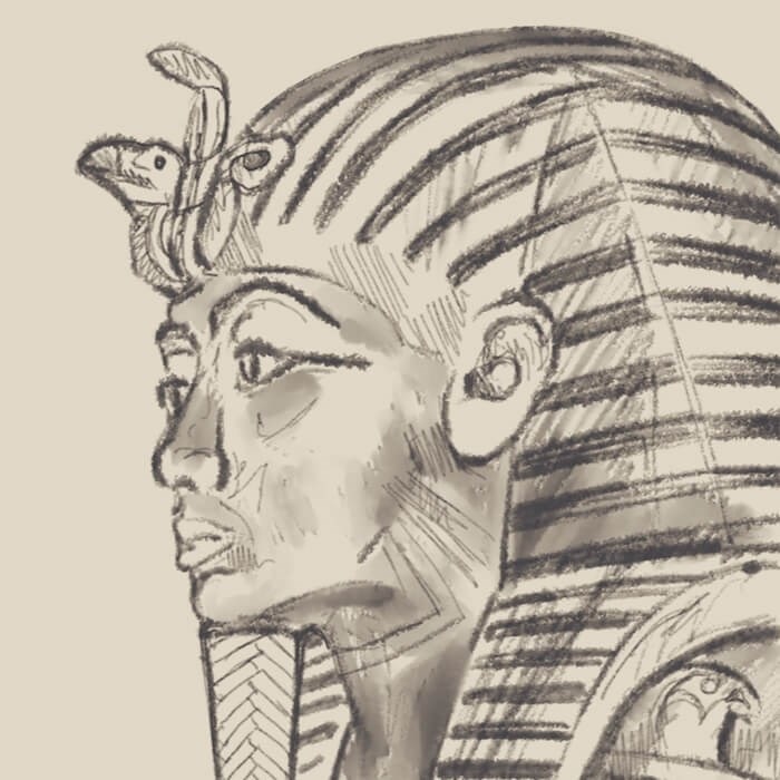 (W185.Piedfort.5.P.2022.UK22TTPT) Piedfort 5 £ Tutankhamun s Tomb 2022 - Proof silver (blog illustration) (zoom)