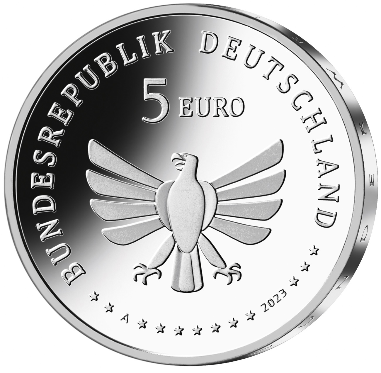 (EUR03.Proof.2023.90N123Q1S5) 5 euro Germany 2023 A Proof - Seven-spot ladybug Obverse (zoom)