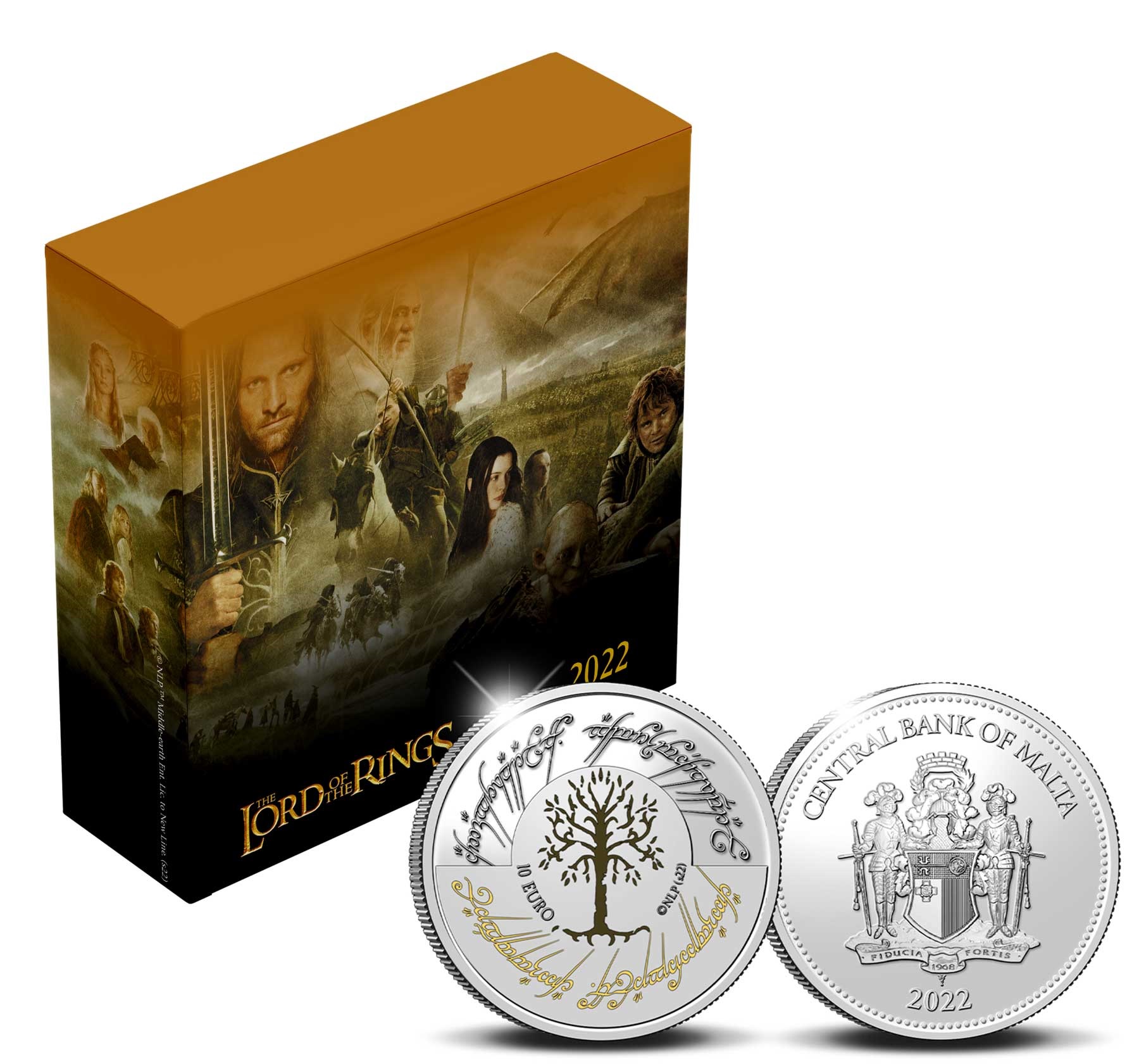 (EUR13.Proof.2022.0115263) 10 euro Malta 2022 Proof Ag - The Lord of The Rings (packaging) (zoom)