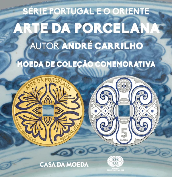 (EUR15.Proof.2022.1024300) 5 euro Portugal 2022 Proof gold - The Art of Porcelain (blog illustration) (zoom)