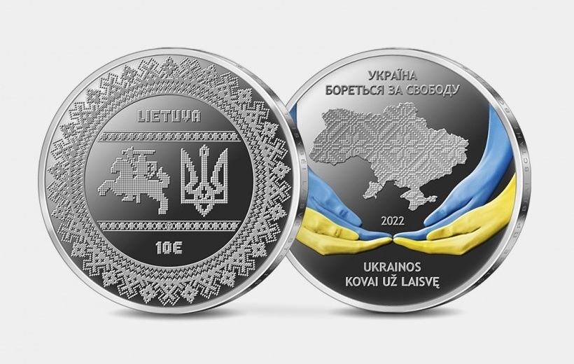 (EUR22.Proof.2022.10.E.2) 10 euro Lithuania 2022 Proof silver - Ukraine s fight for freedom (zoom)