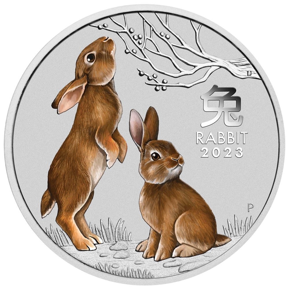 (W017.25.C.2023.3S2306FDAA) 25 Cents Australia 2023 quarter oz silver - Year of the Rabbit Reverse (zoom)
