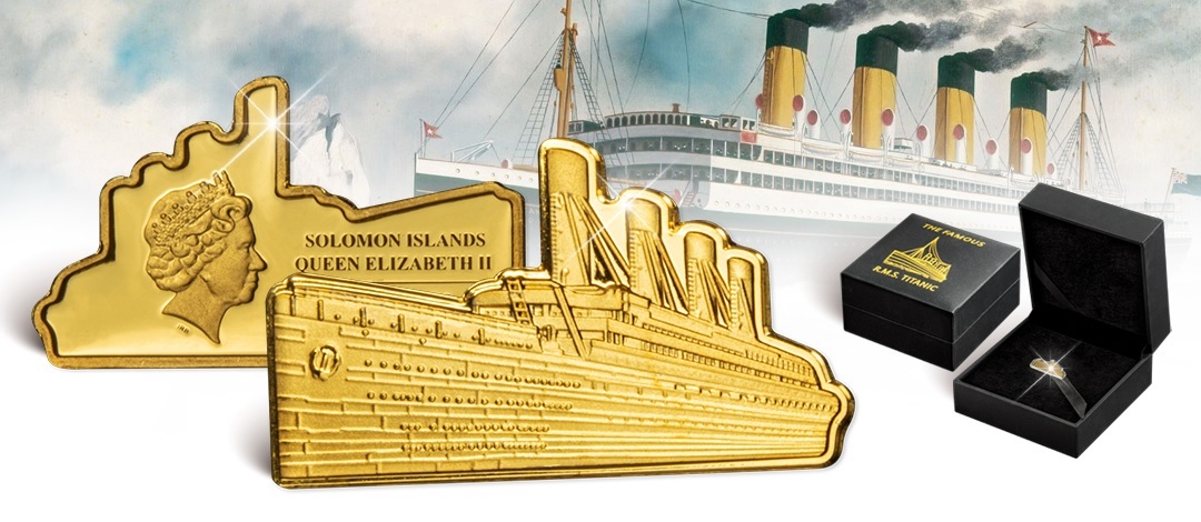 (W106.10.D.2023.1) 10 Dollars Solomon Islands 2023 1 g Proof gold - RMS Titanic (blog illustration) (zoom)