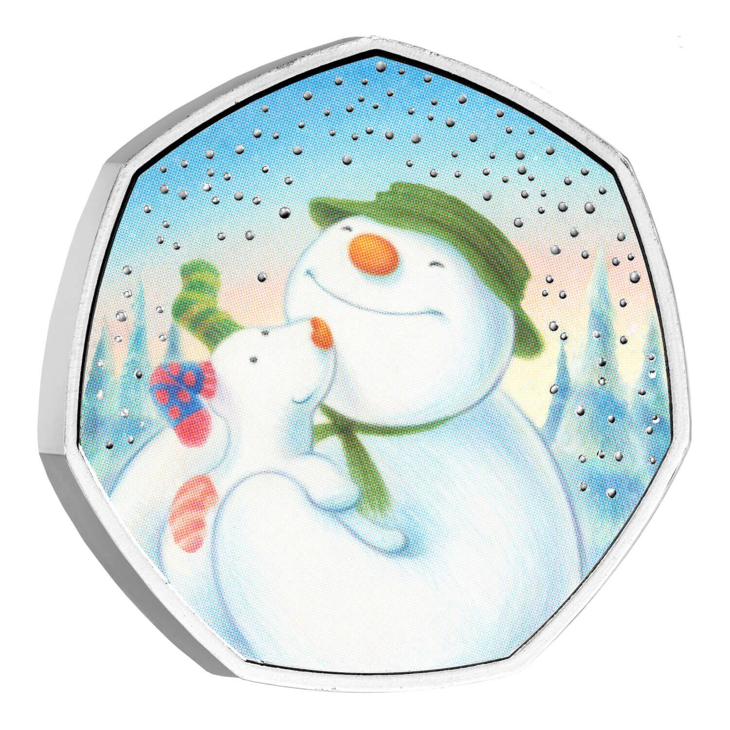 (W185.50.P.2022.UK22SMBC) United Kingdom 50 Pence The Snowman 2022 BU (coloured) Reverse (zoom)