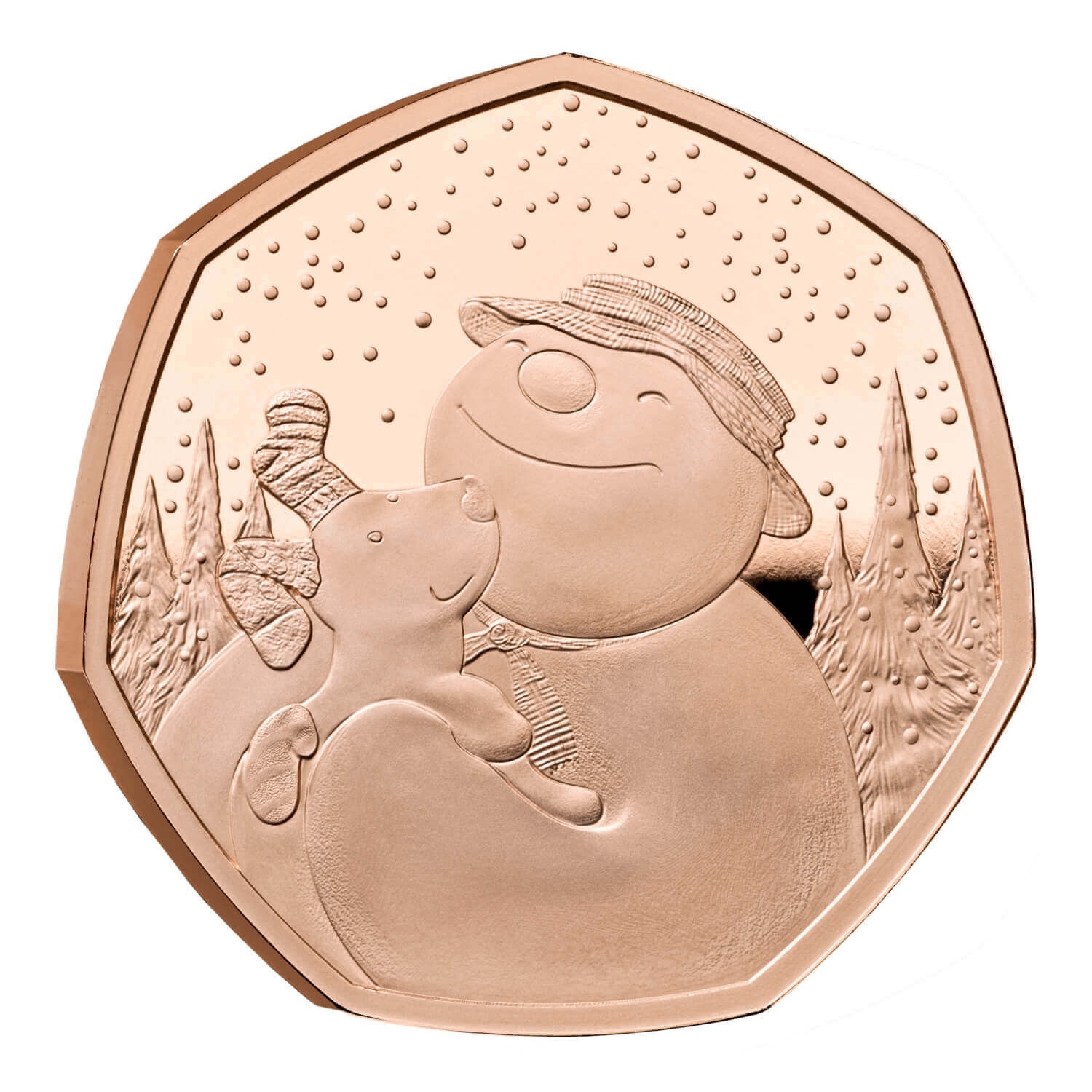 (W185.50.P.2022.UK22SMGP) United Kingdom 50 Pence The Snowman 2022 - Proof gold Reverse (zoom)