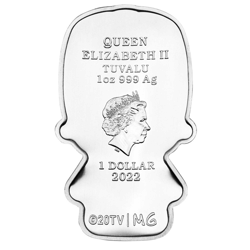 (W228.1.1.D.2022.22M59AAA) 1 Dollar Tuvalu 2022 1 oz Proof silver - Homer Simpson Obverse (zoom)