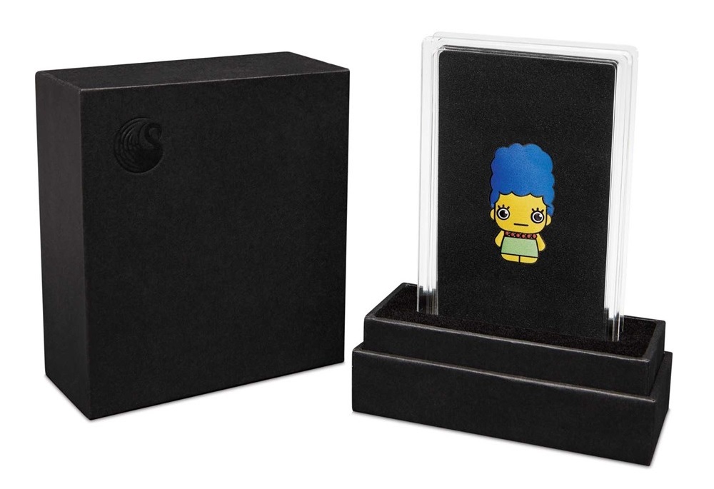 (W228.1.1.D.2022.22M60AAA) 1 $ Tuvalu 2022 1 ounce Proof silver - Marge Simpson (packaging) (zoom)