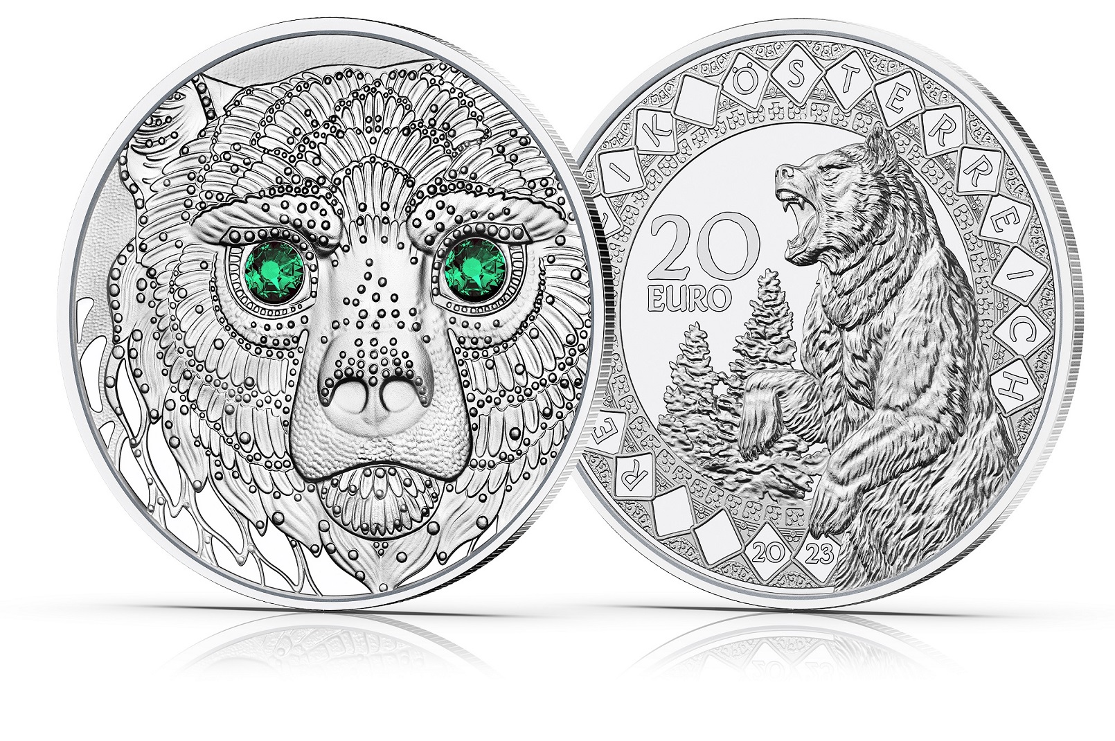 (EUR01.Proof.2023.26334) 20 euro Austria 2023 Proof silver - The Healing Power of the Bear (zoom)