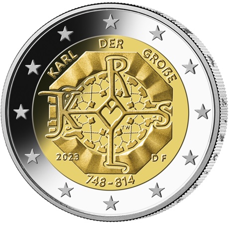 Coffret 2 euro commémoratives Allemagne 2023 BE - Charlemagne (les