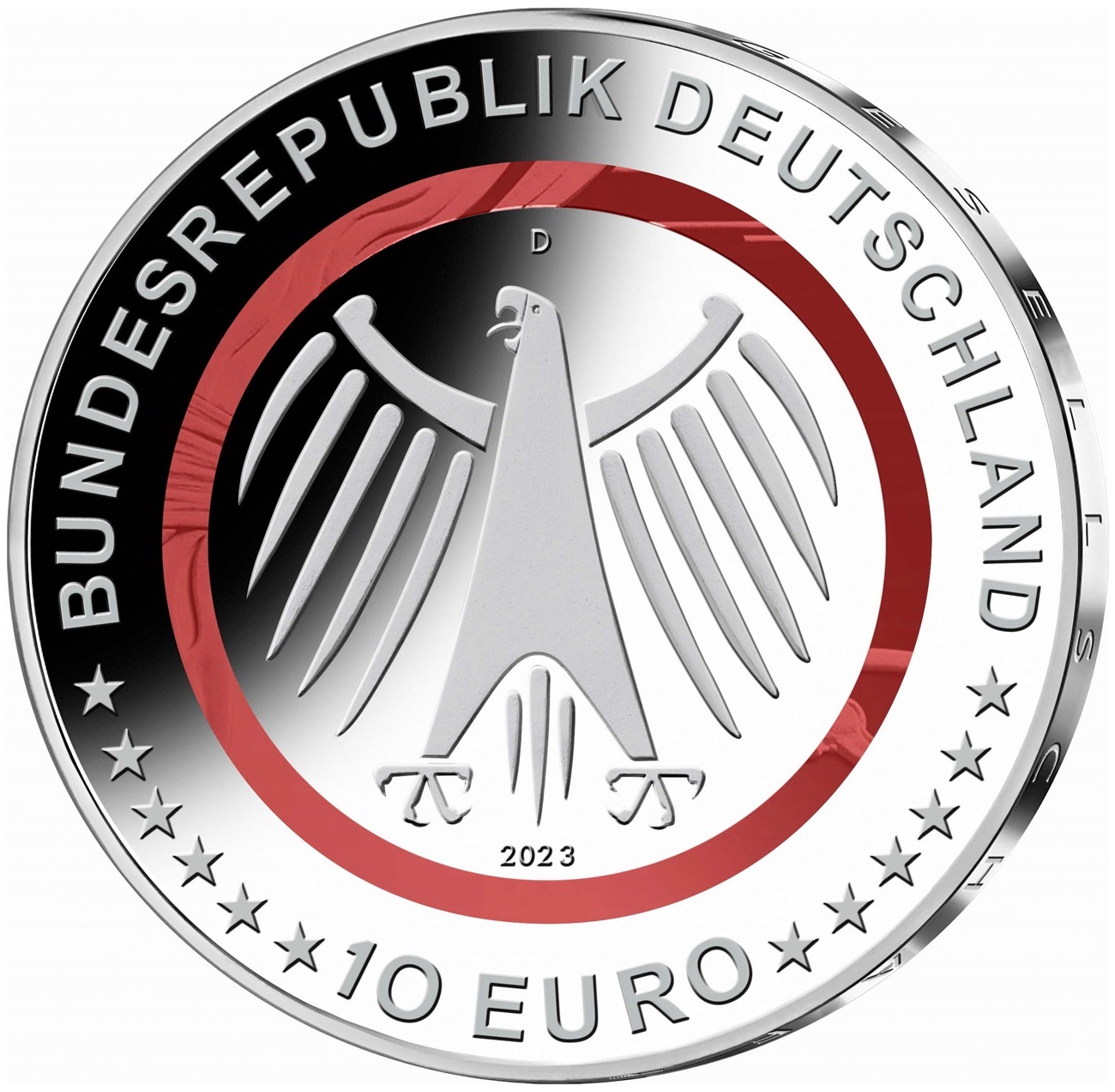 (EUR03.Proof.2023.90N323S5) 10 euro Germany 2023 (random Mint) Proof - Firefighters Obverse (zoom)