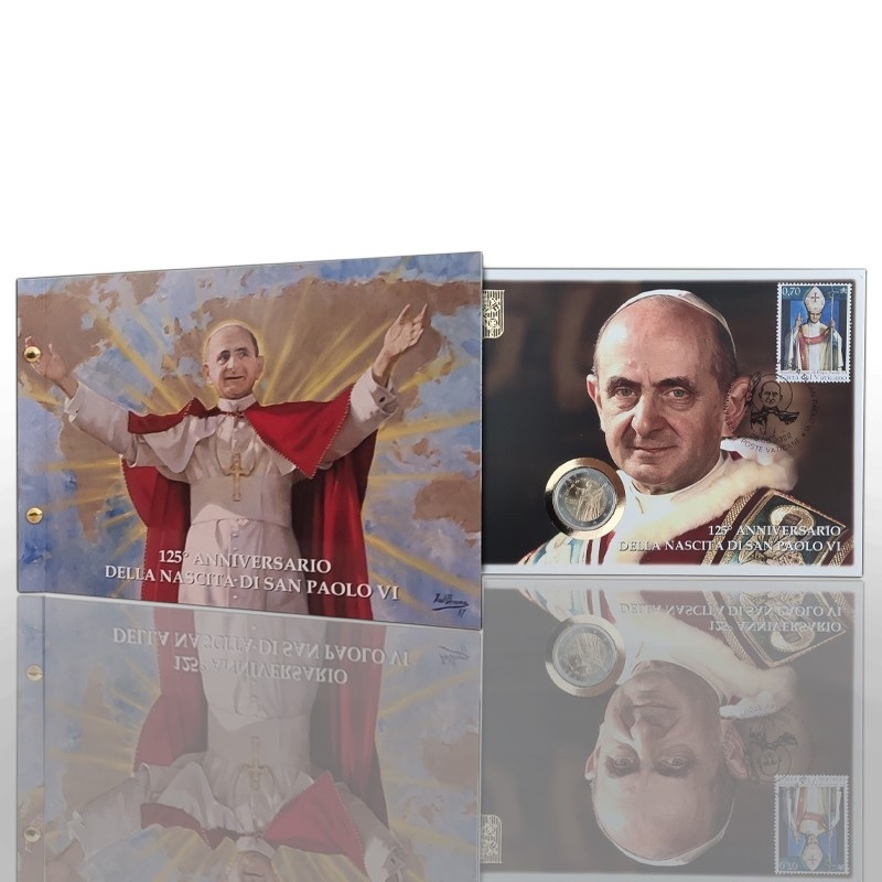 (EUR19.BU.2022.CN1642) 2 euro Vatican 2022 BU & 70 Cent - Pope Paul VI (zoom)