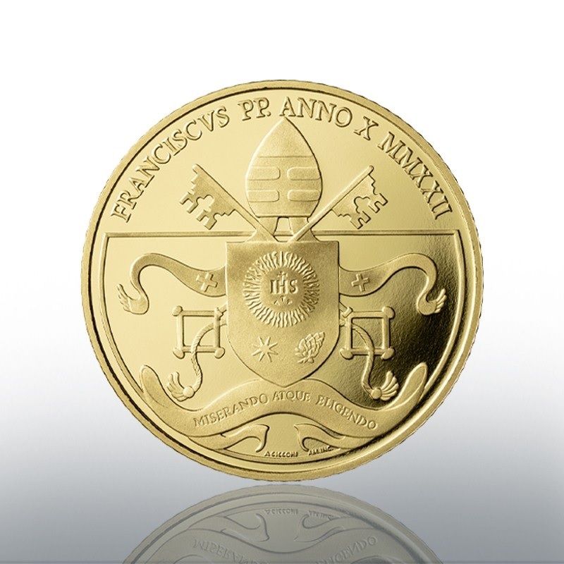(EUR19.Proof.2022.CN1658) 200 euro Vatican City 2022 Proof gold - Jesus our shepherd Obverse (zoom)