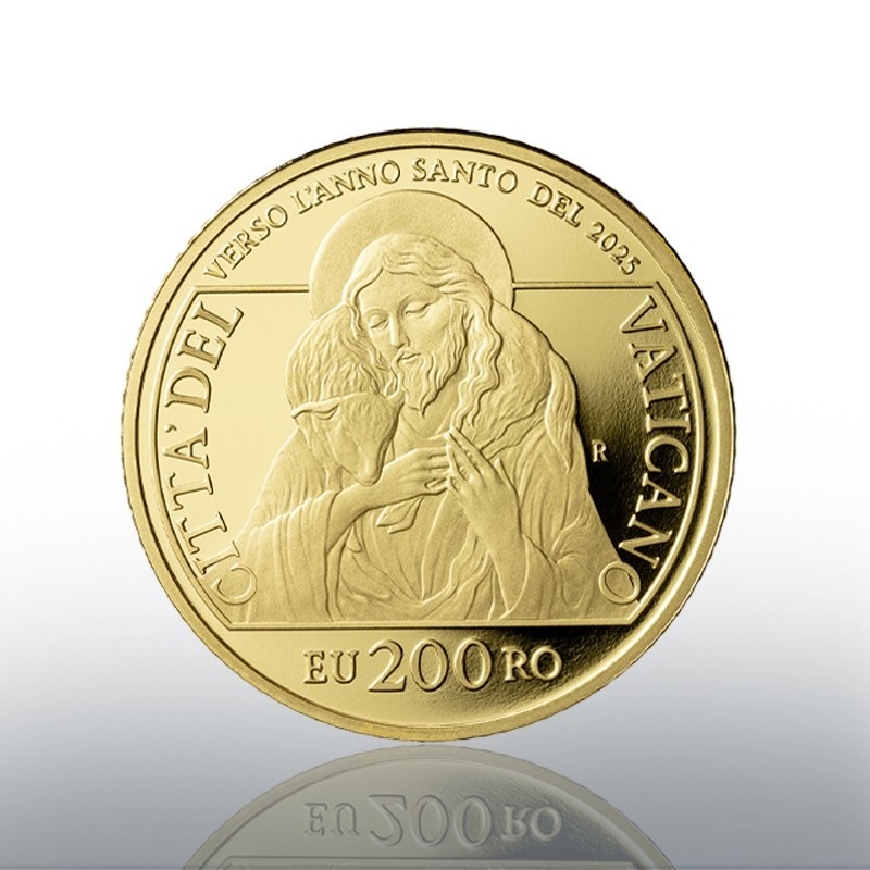 (EUR19.Proof.2022.CN1658) 200 euro Vatican City 2022 Proof gold - Jesus our shepherd Reverse (zoom)