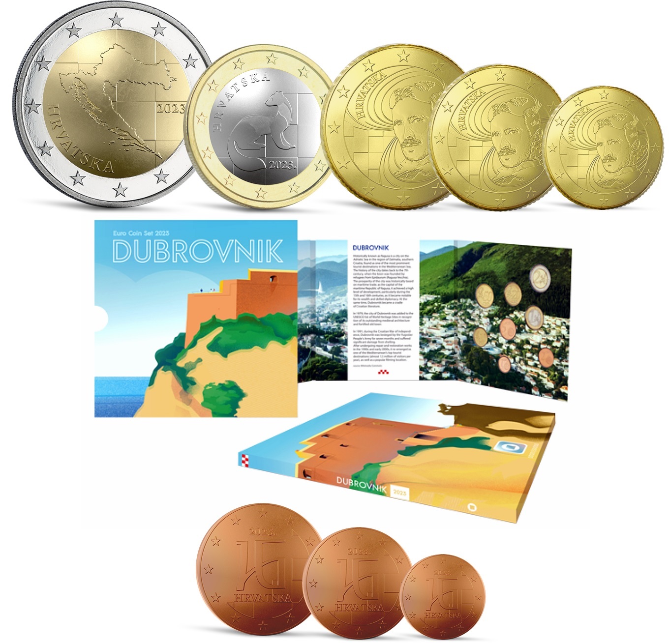 (EUR25.BU.set.2022-2023) Croatia Brilliant Uncirculated coin set 2022-2023 (zoom)