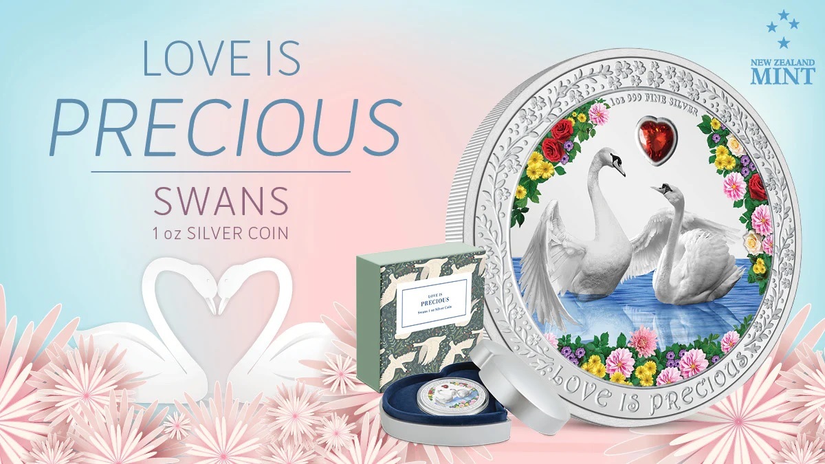 (W160.2.D.2023.30-01353) 2 $ Niue 2023 1 oz Proof silver - Swans, Love is Precious (blog illustration) (zoom)