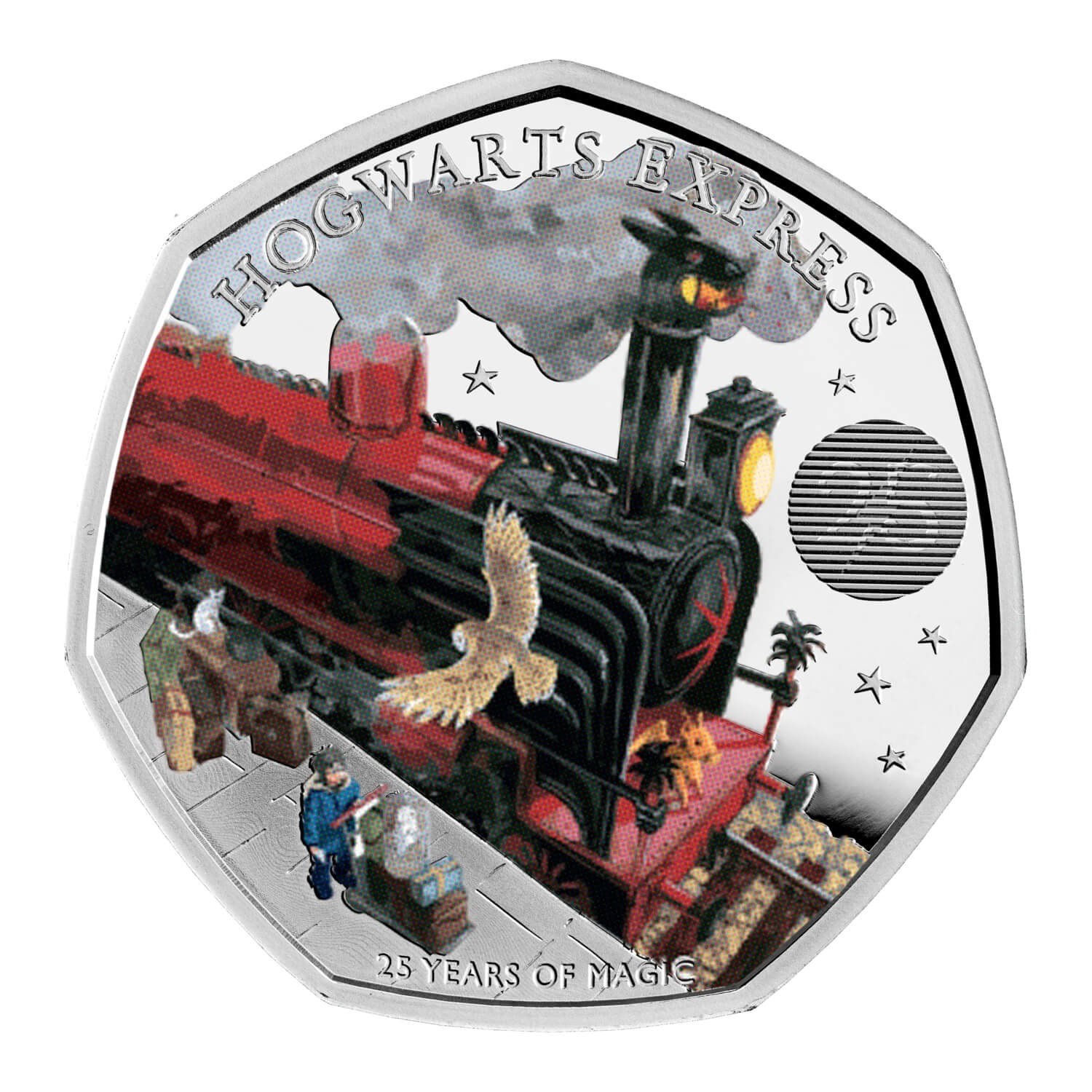 (W185.50.P.2022.UK22HESP) United Kingdom 50 Pence Harry Potter (Hogwarts Express) 2022 - Proof silver Reverse (zoom)