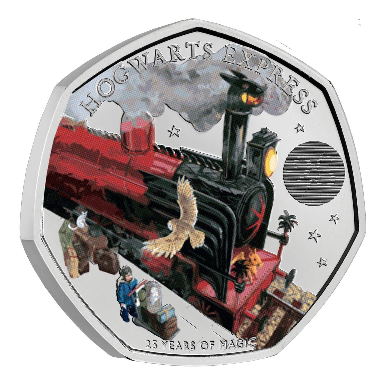 (W185.50.P.2022.UK22HPBC) United Kingdom 50 Pence Harry Potter (Hogwarts Express) 2022 BU (coloured) Reverse (zoom)