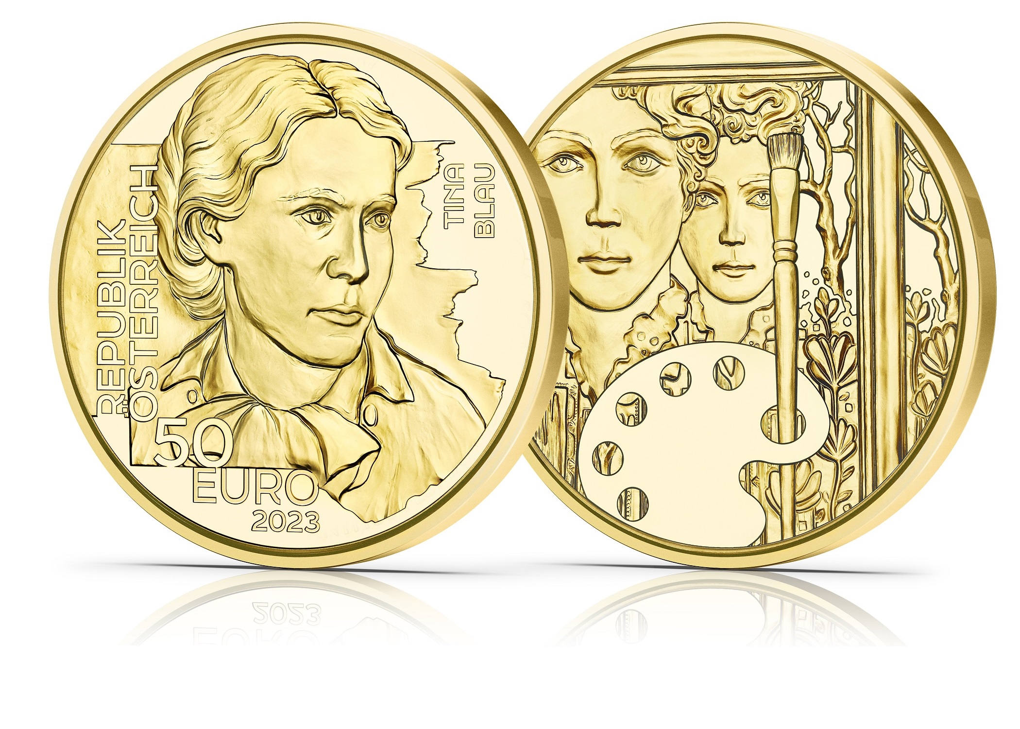 (EUR01.Proof.2023.26327) 50 € Austria 2023 Proof gold - Tina Blau (zoom)