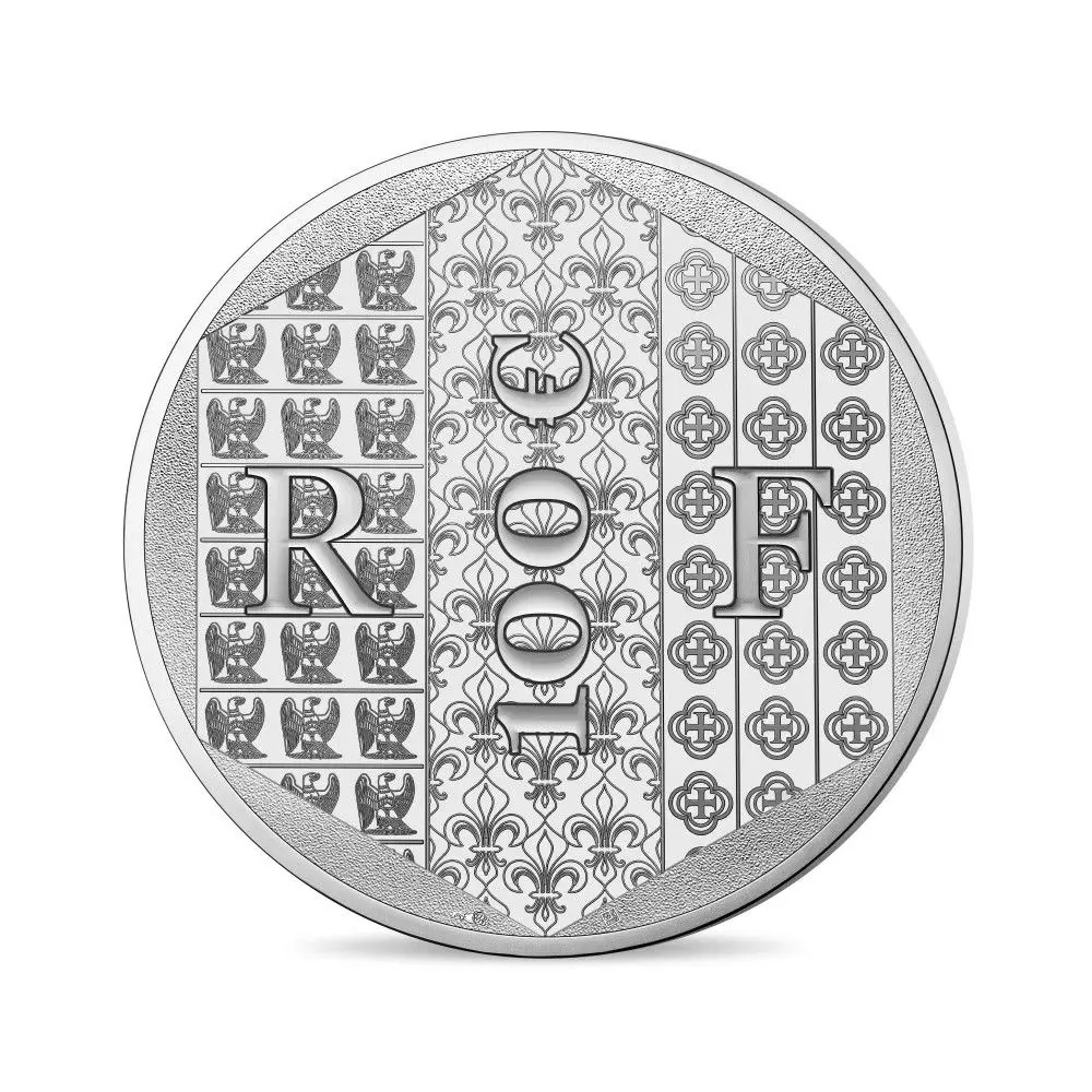 (EUR07.100.E.2023.10041373310001) 100 euro France 2023 silver - Napoléon III Reverse (zoom)