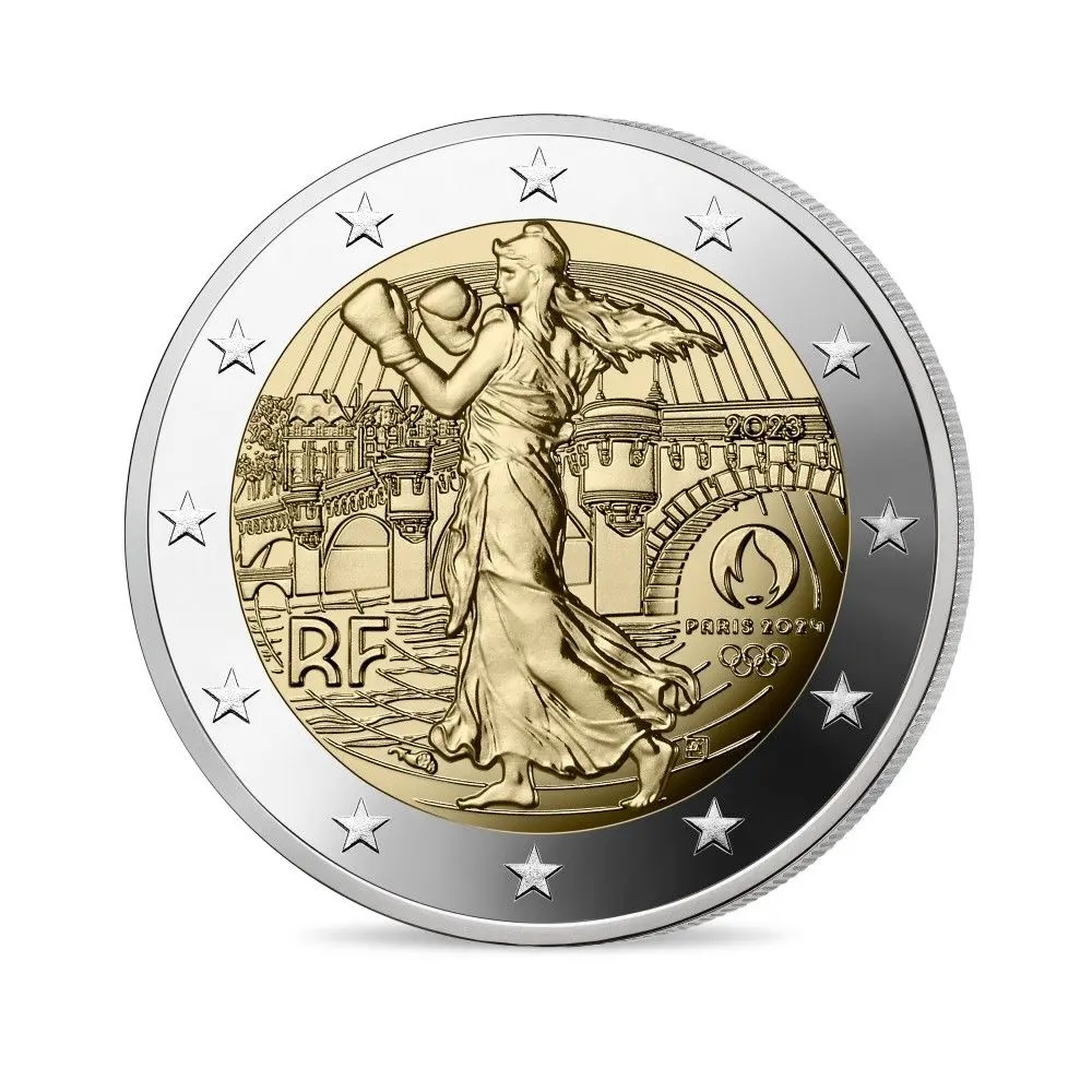(EUR07.Proof.2023.10041372720000) 2 euro France 2023 Proof - Paris Olympic Games Obverse (zoom)