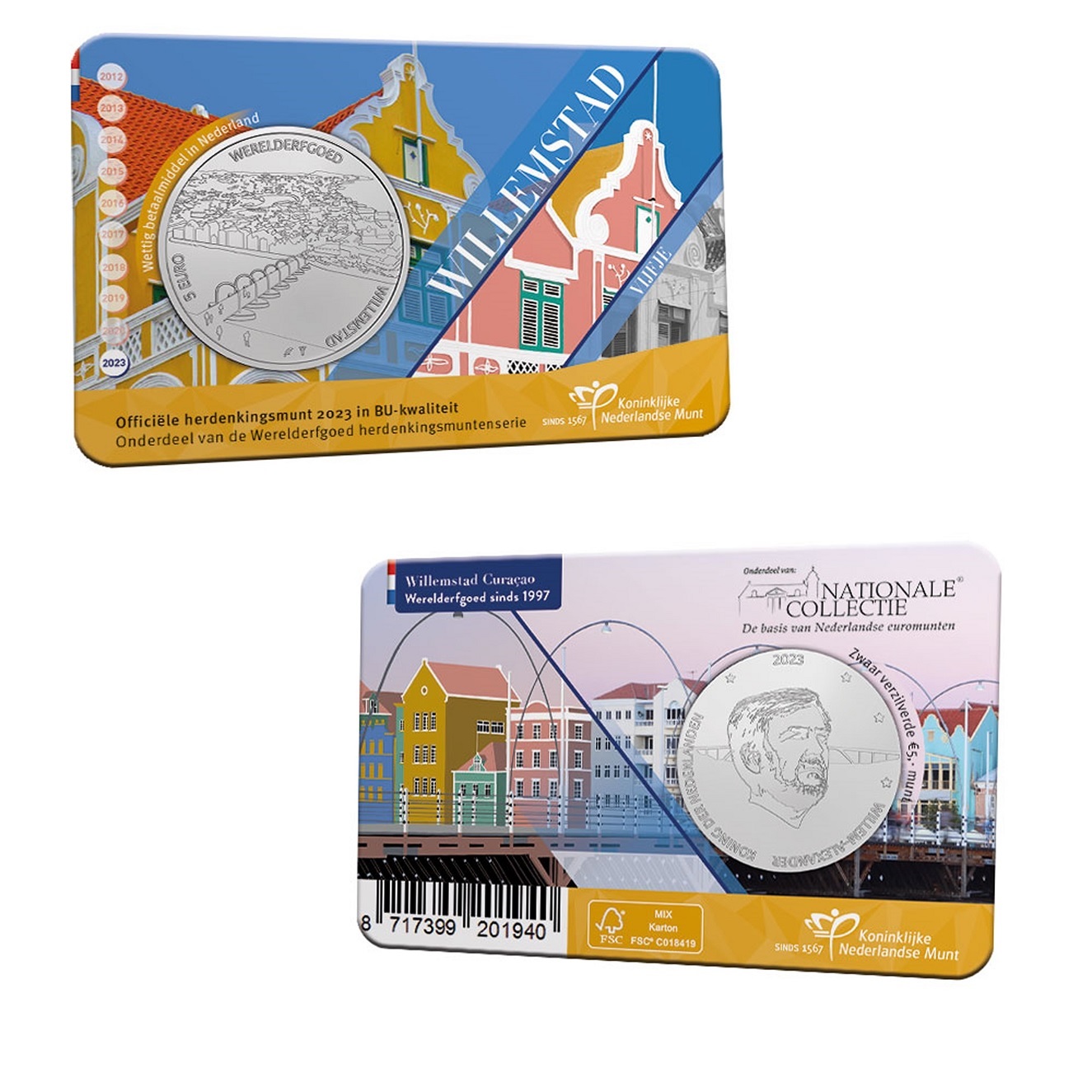 (EUR14.BU.2023.0115394) 5 € Netherlands 2023 BU - Willemstad (card) (zoom)