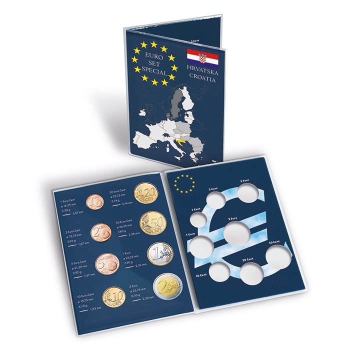 Série 23 x 2 euro commémorative 2015 - Drapeau + coffret de rangement