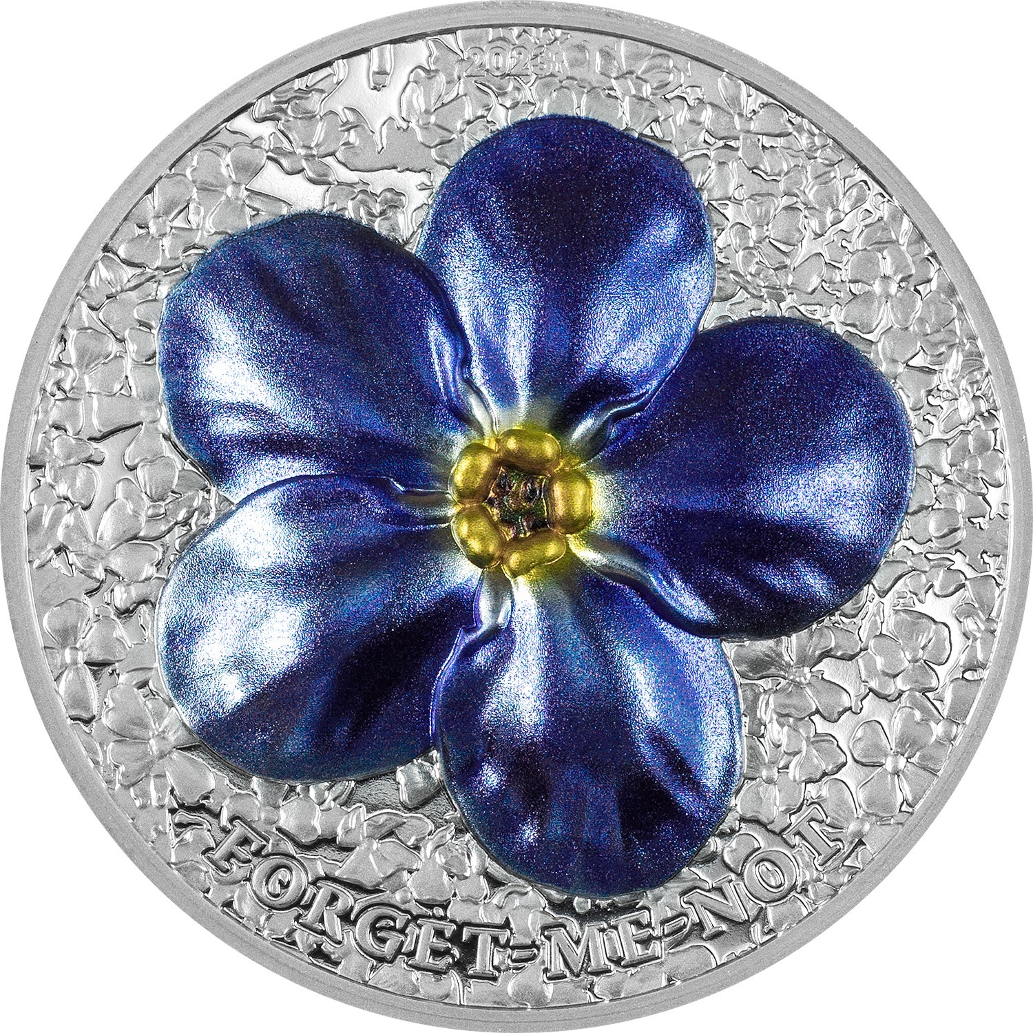 (W168.1.10.D.2023.2) Palau 10 Dollars Forget Me Not 2023 - Proof silver Reverse (zoom)