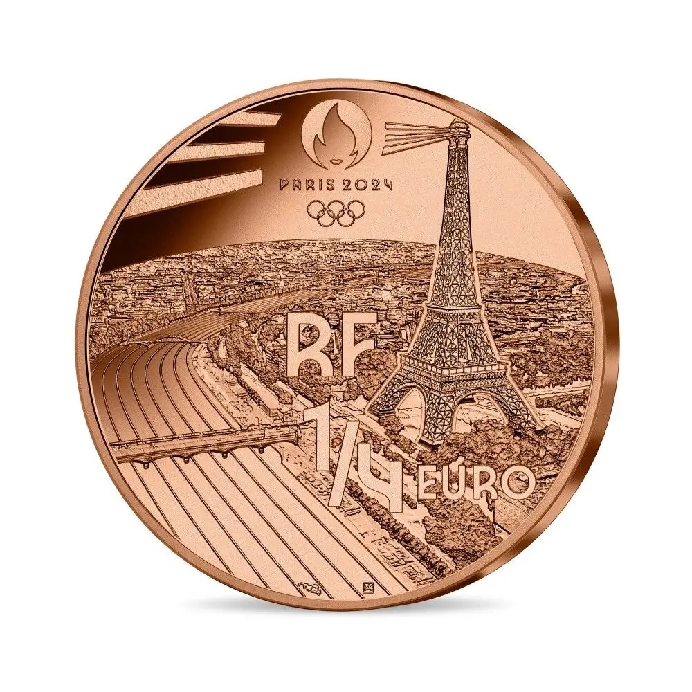(EUR07.0.25.E.2023.10041376360000) Quarter € France 2023 - Paris Olympics Golf 2024 Reverse (zoom)