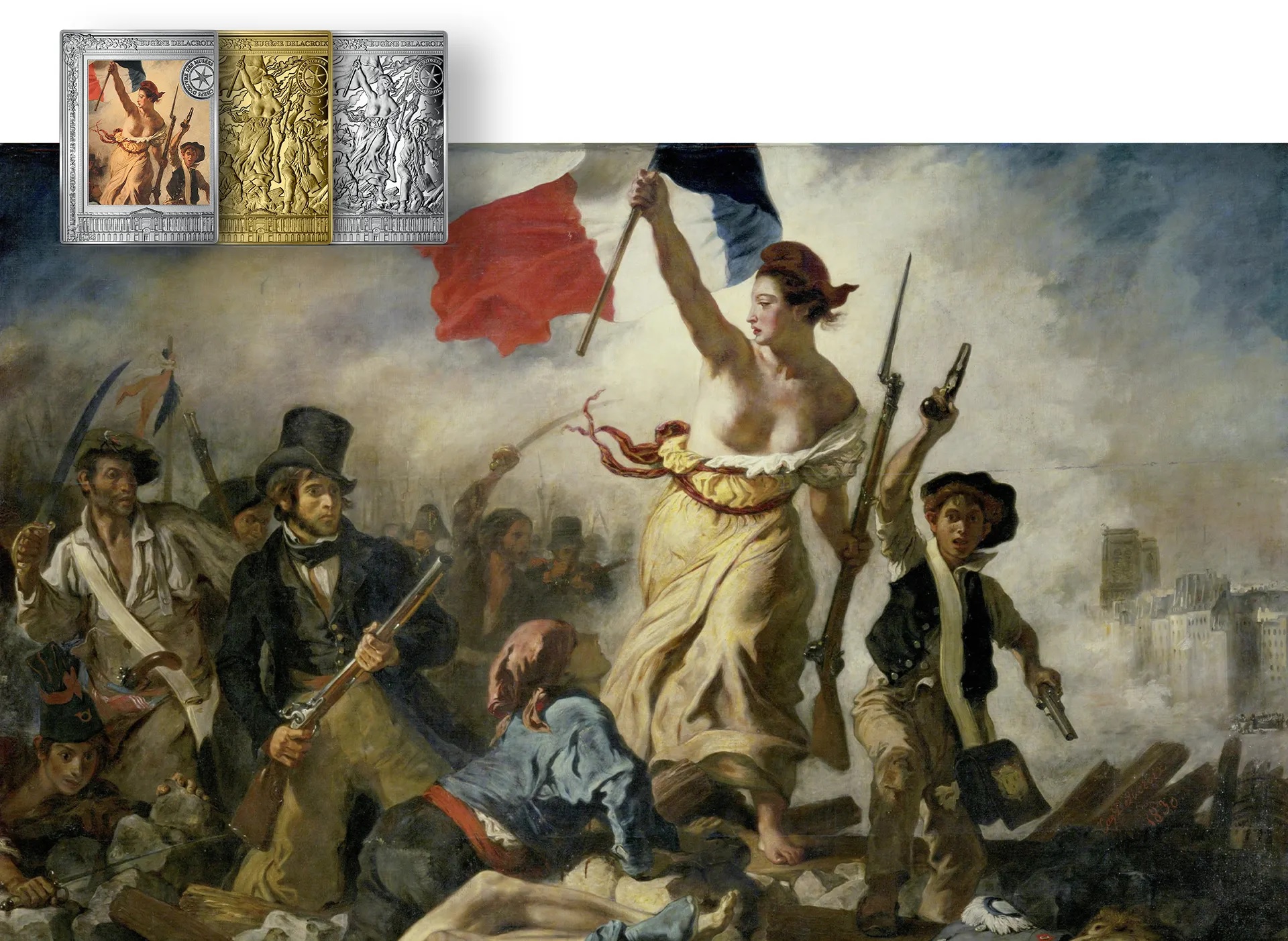 (EUR07.Proof.2023.10041366720000) 250 € France 2023 Proof Ag - Liberty Leading the People, Delacroix (blog) (zoom)