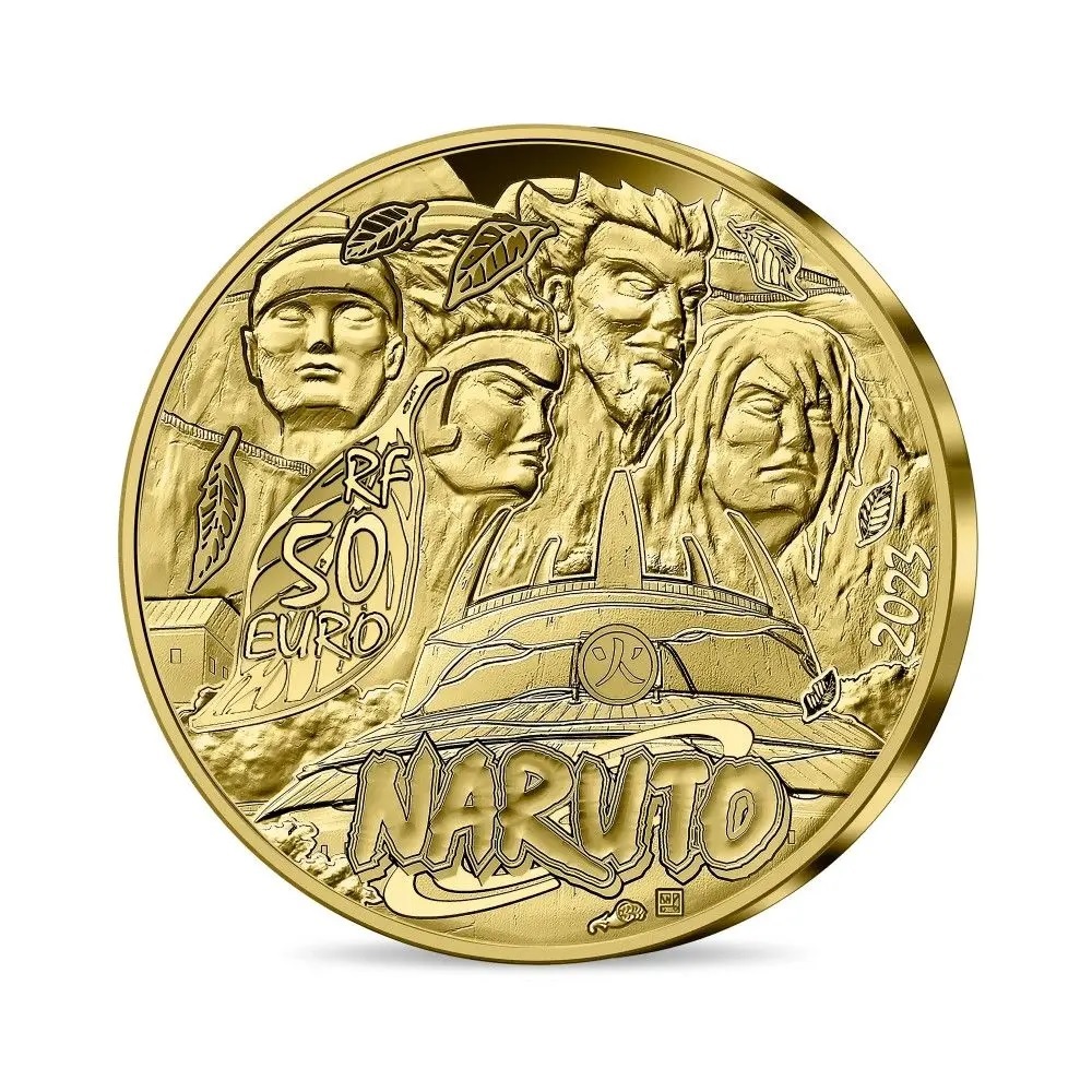 (EUR07.Proof.2023.10041375090000) 50 euro France 2023 Proof gold - Naruto Reverse (zoom)