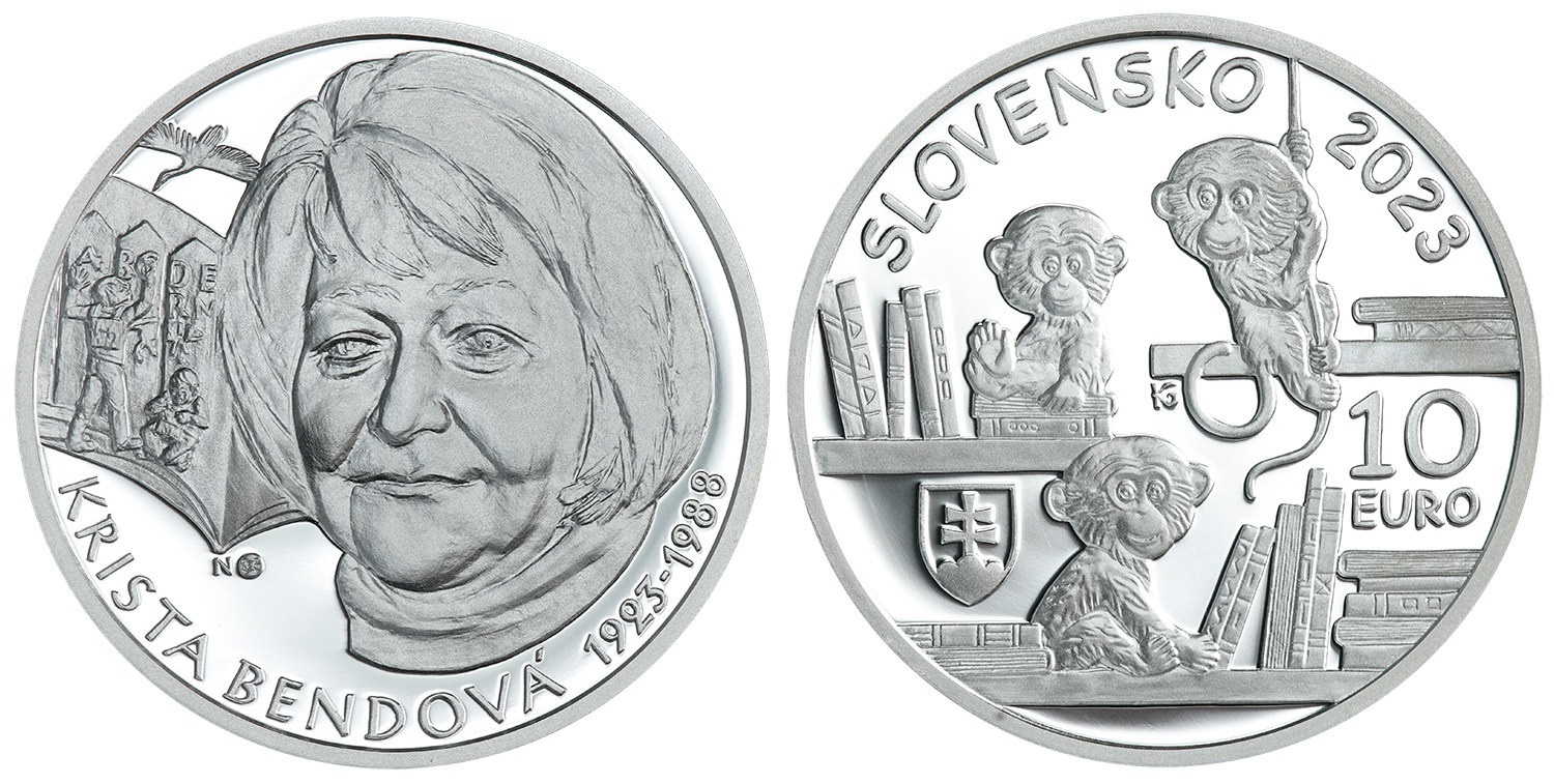 (EUR17.Proof.2023.521110) 10 € Slovakia 2023 Proof silver - Krista Bendová (blog illustration) (zoom)