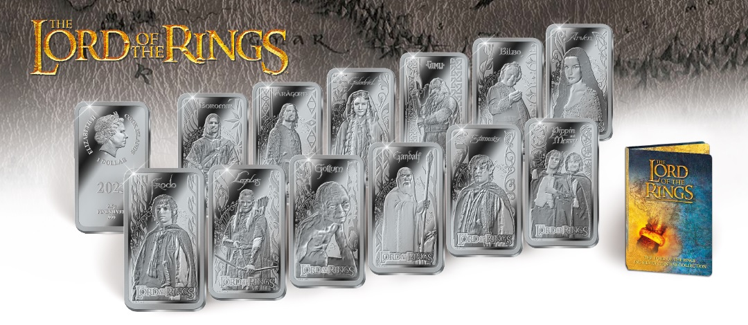 (LOT.W099.HD.2023.1) Cook Islands Half Dollar Lord of the Rings 2023 Proof Ag (12 coins series) (blog) (zoom)