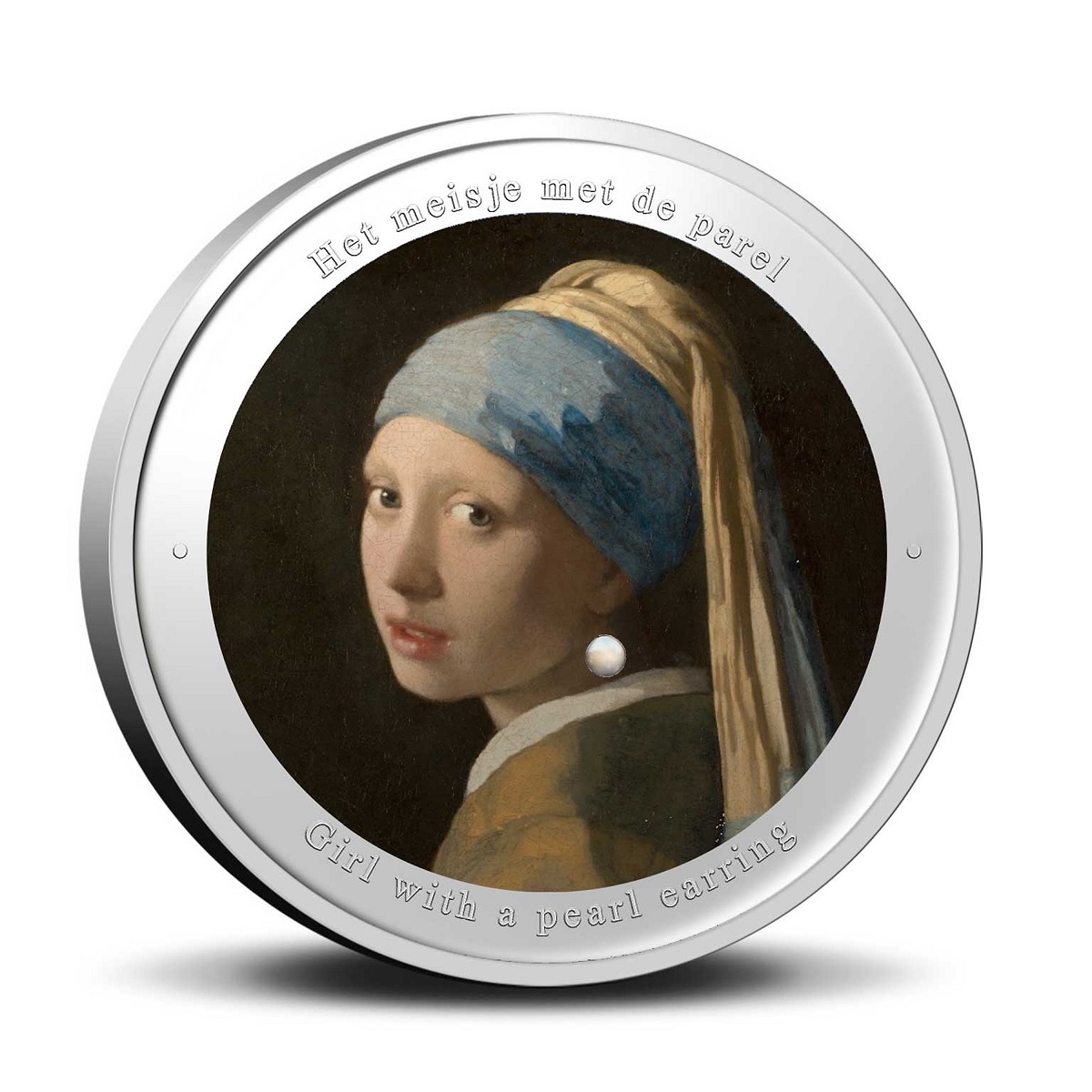 (MED14.Méd.KNM.2023.0116102) Copper-nickel medal - Johannes Vermeer Obverse (zoom)