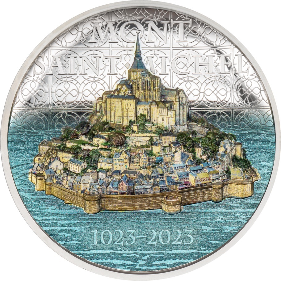(W099.10.D.2023.30298) Cook Islands 10 Dollars Saint Michael Mount 2023 - Proof silver Reverse (zoom)