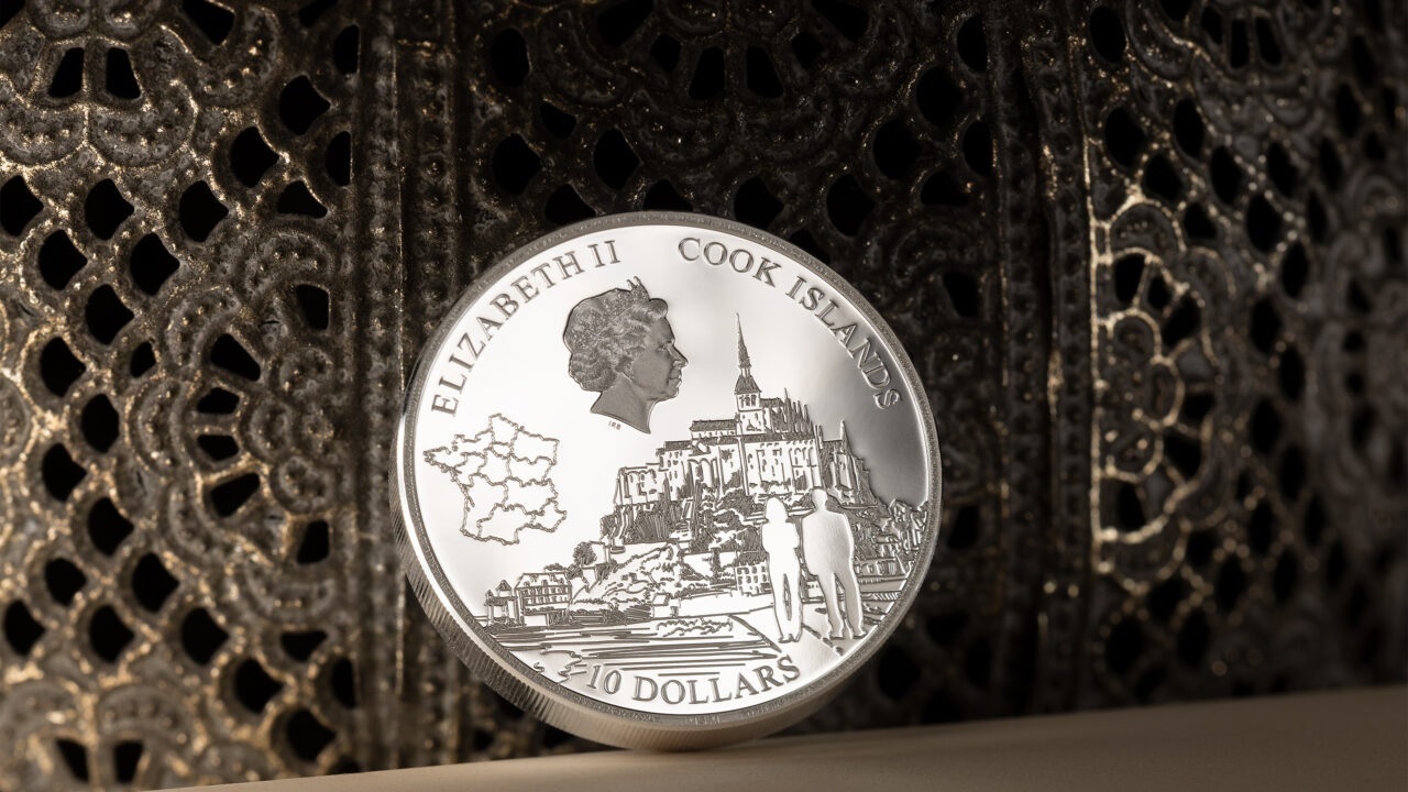 (W099.10.D.2023.30298) Cook Islands 10 Dollars Saint Michael Mount 2023 - Proof silver (blog illustration) (zoom)