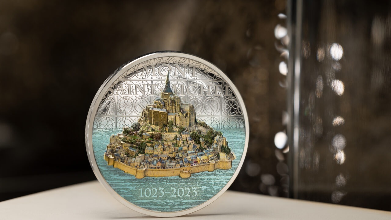 (W099.25.D.2023.30297) Cook Islands 25 Dollars Saint Michael Mount 2023 - Proof silver (blog illustration) (zoom)