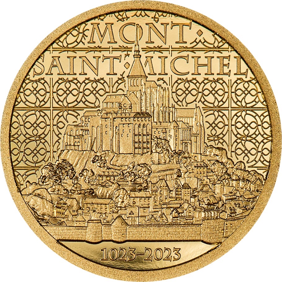 (W099.5.D.2023.30300) Cook Islands 5 Dollars Saint Michael Mount 2023 - Proof gold Reverse (zoom)