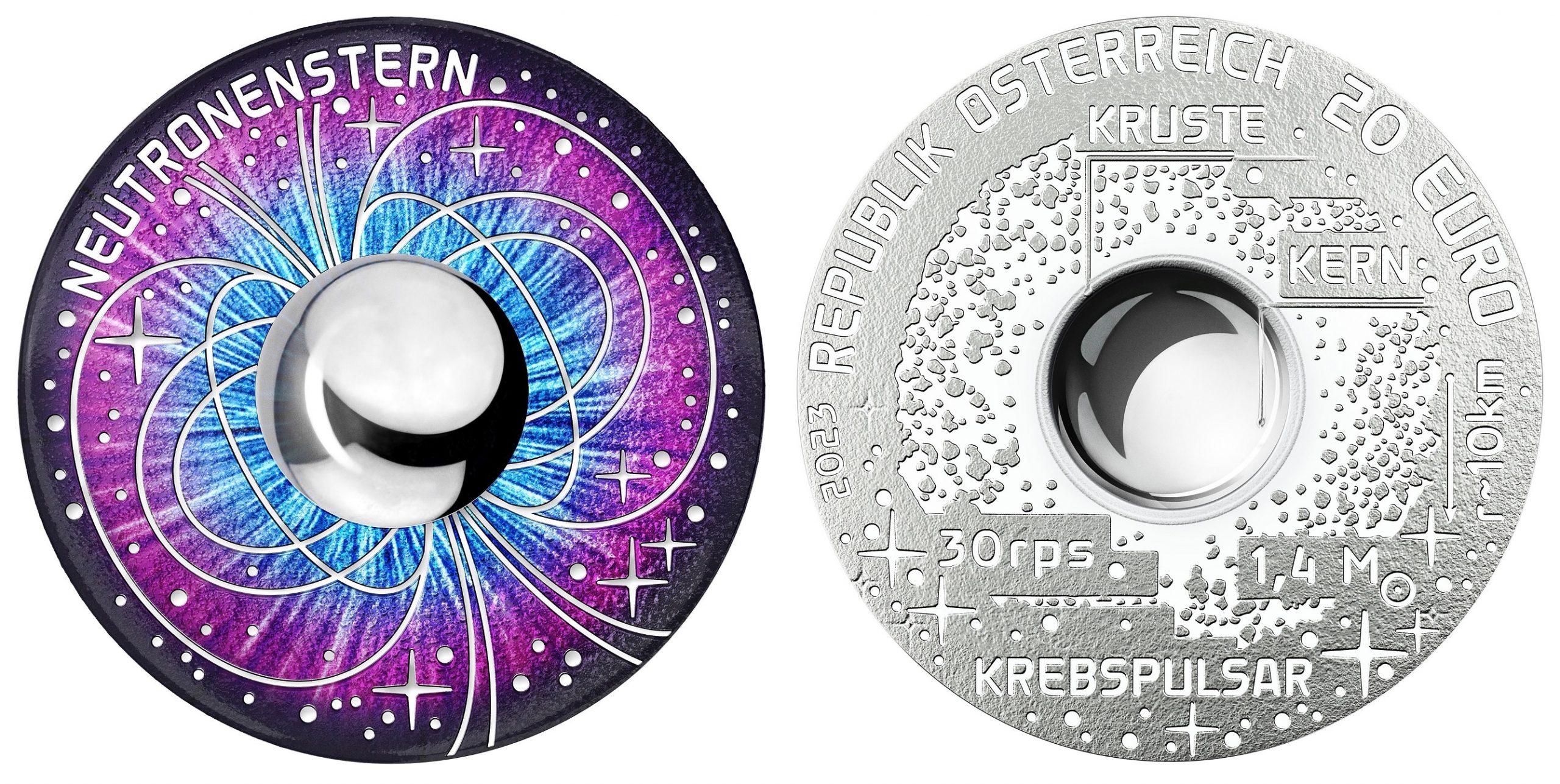 (EUR01.Proof.2023.25326) 20 euro Austria 2023 Proof silver - The Neutron Star (zoom)