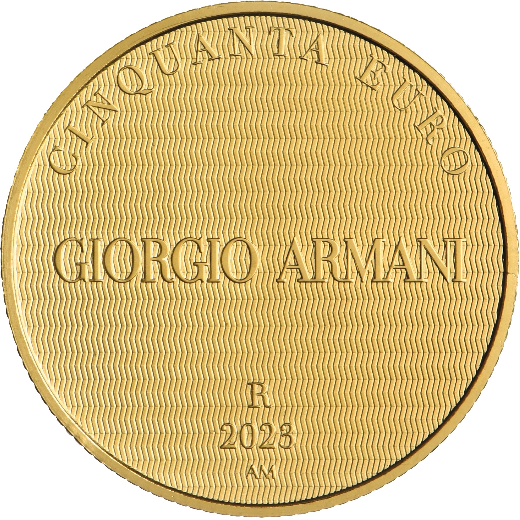 (EUR10.BU.2023.48-2ms10-23f018) 50 euro Italy 2023 BU gold - Giorgio Armani Reverse (zoom)