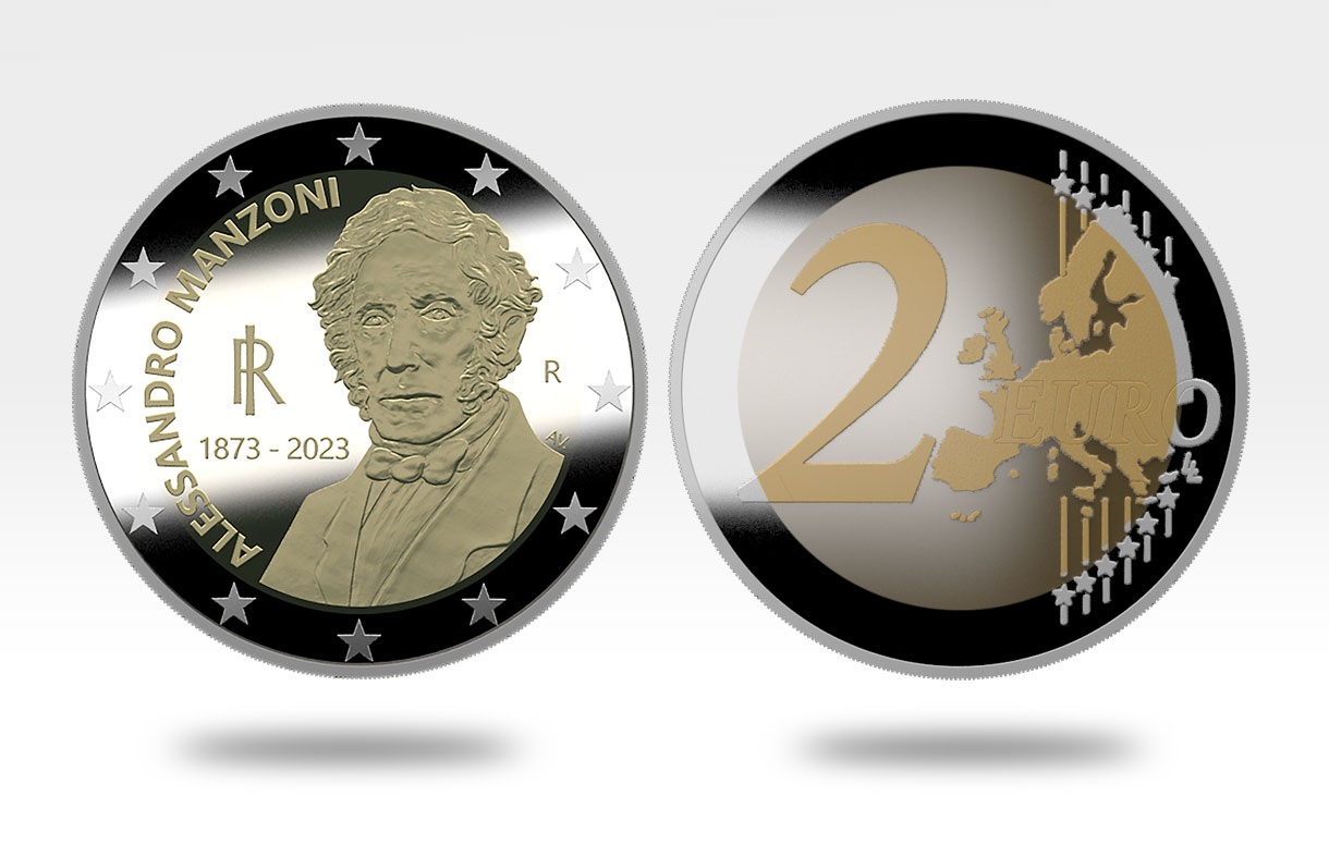 2 euro commémorative Italie 2023 - Alessandro Manzoni - Elysées
