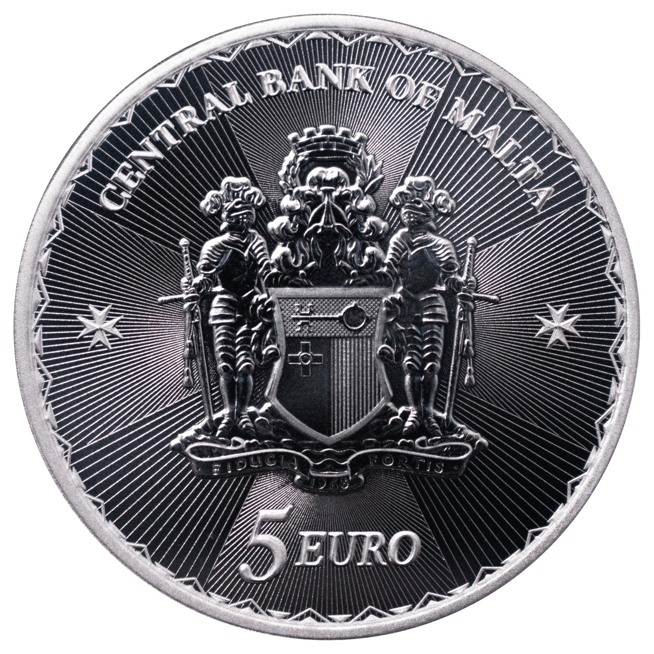 (EUR13.5.E.2023.1.oz.Ag.1) 5 euro Malta 2023 1 oz silver - Maltese Cross Obverse (zoom)