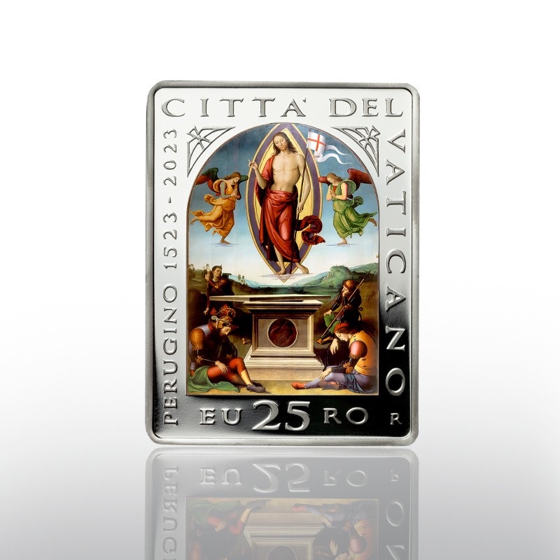 (EUR19.Proof.2023.CN1665) 25 euro Vatican 2023 Proof silver - Resurrection of Christ, by Perugino Reverse (zoom)