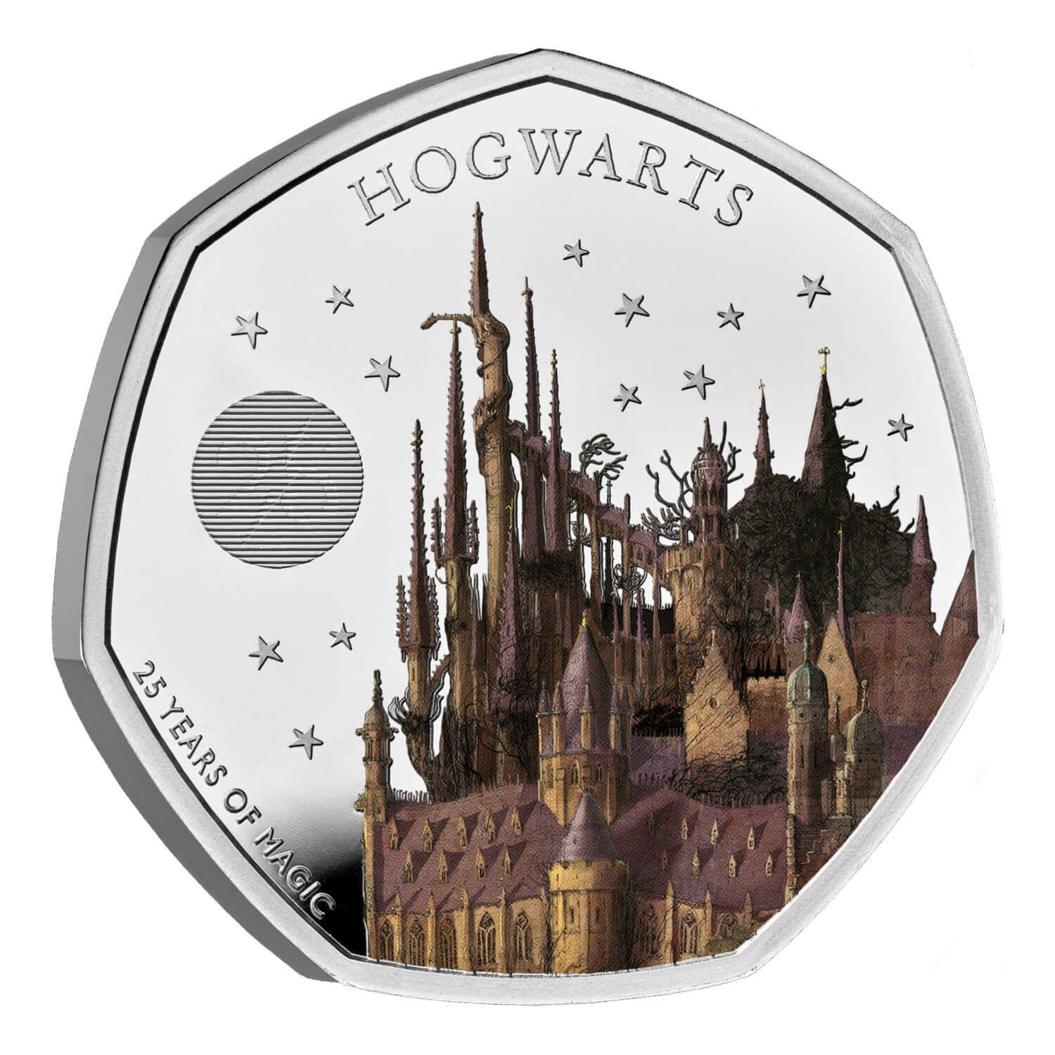 (W185.50.P.2023.UK23HSSP) United Kingdom 50 Pence Harry Potter (Hogwarts) 2023 - Proof silver Reverse (zoom)