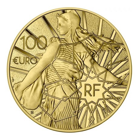 100 euro France 2023 or BE - Semeuse (le roi Midas) Revers