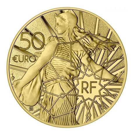 50 euro France 2023 or BE - Semeuse (le roi Midas) Revers