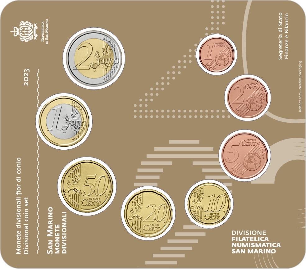 BU coin set San Marino 2023 (reverses) (zoom)
