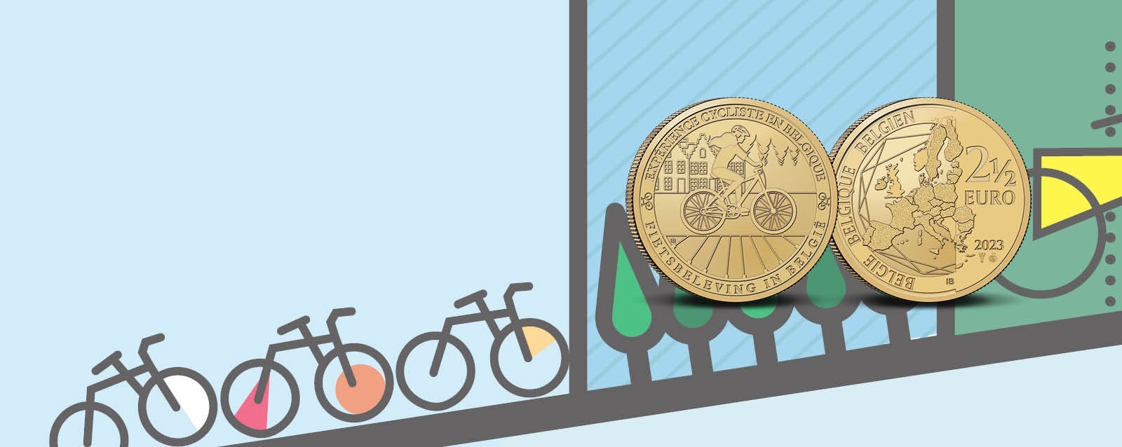 (EUR02.BU.2023.0115846) 2 € and a half Belgium 2023 BU - Cycling Experience in Belgium (blog illustration) (zoom)