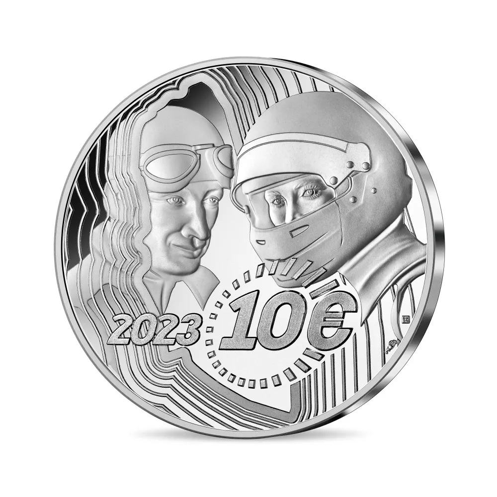 (EUR07.Proof.2023.10041375640000) 10 euro France 2023 Proof silver - 24 Hours of Le Mans Reverse (zoom)